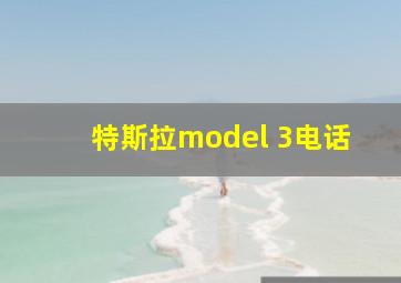 特斯拉model 3电话